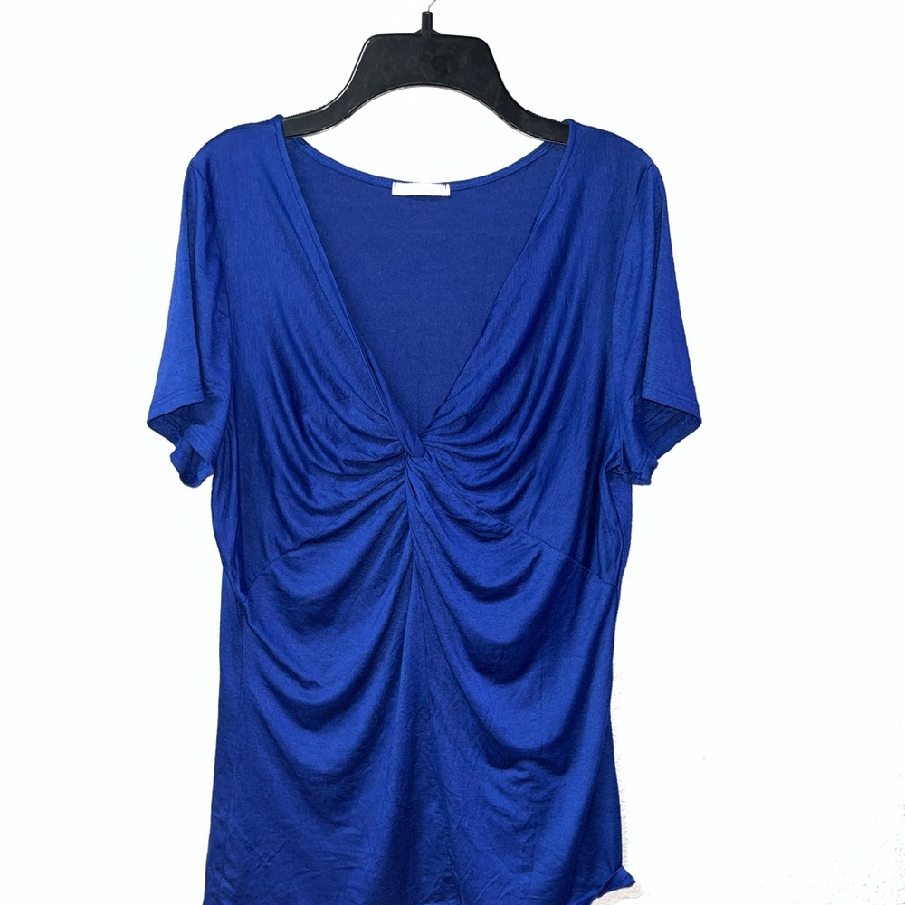 Maitai Royal Blue Gathered Blouse
